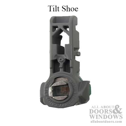 Tilt shoe, 1-1/4 x 17/32  Green Puck, Closed Cam, Inverted Channel Balance - A