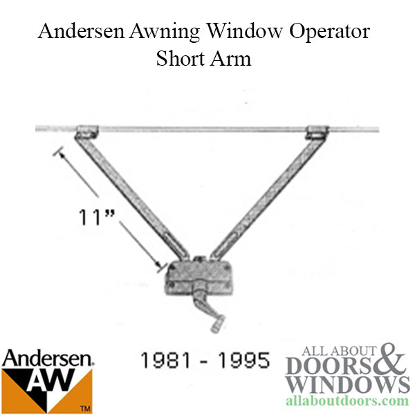 Andersen Awning Window Operator Short Arm Perma Shield Operator 1981-1995 - Andersen Awning Window Operator Short Arm Perma Shield Operator 1981-1995