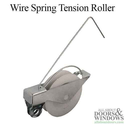 Wire Spring Tension Roller Assembly with 1 Inch Nylon Wheel for Sliding Screen Door - Wire Spring Tension Roller Assembly with 1 Inch Nylon Wheel for Sliding Screen Door