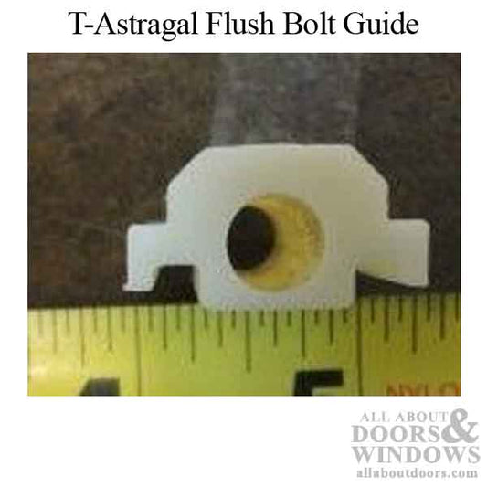 Guide, T-Astragal Flush Bolt, 2 inch length, Closed Face Plastic - White