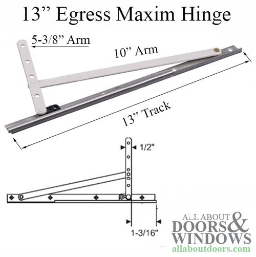 Truth 14.12.00 Egress Casement Hinge kit, 13