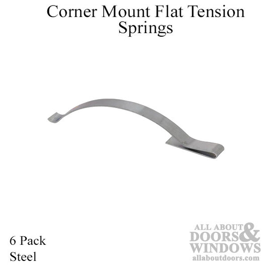 Corner Mount Flat Tension Spring for Sliding Window Screen Channels
