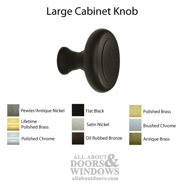 1-3/4'' Round Cabinet Knob, Solid Brass - Choose Finish - 1-3/4'' Round Cabinet Knob, Solid Brass - Choose Finish