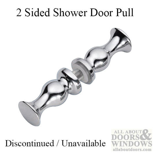 Unavailable Shower Door Pull, 2 sided - Brushed Nickel