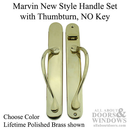 Marvin Sliding Door Wide Handle Set, Active, NO Key with Thumbturn, New Style - Choose Color