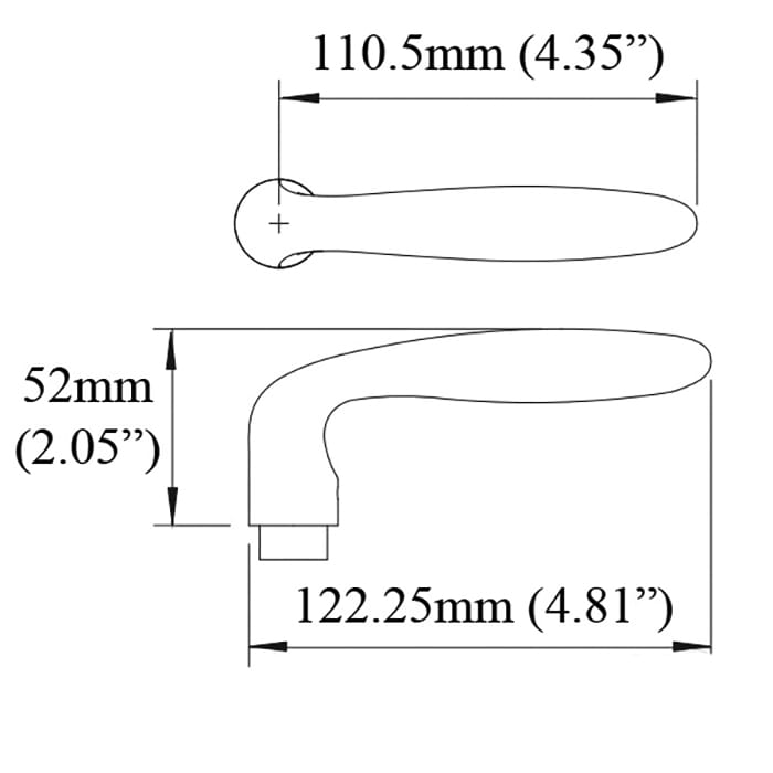 Verona Non-Handed Lever Handle for Multipoint Lock Handlesets - Satin Nickel - Verona Non-Handed Lever Handle for Multipoint Lock Handlesets - Satin Nickel