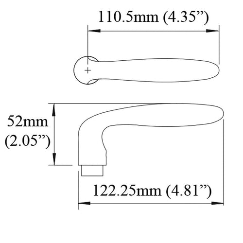 Verona Non-Handed Lever Handle for Multipoint Lock Handlesets - Satin Nickel - Verona Non-Handed Lever Handle for Multipoint Lock Handlesets - Satin Nickel