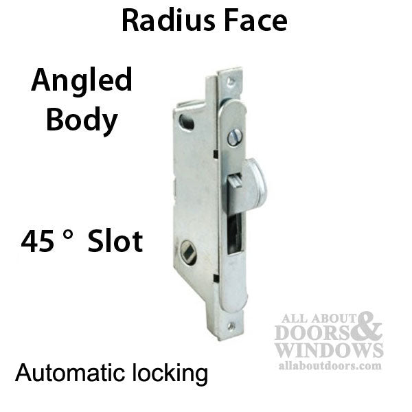 Adams Rite Mortise lock 45º Slot, Auto Lock Sliding Patio Door, Angled Body - Stainless Steel - Adams Rite Mortise lock 45º Slot, Auto Lock Sliding Patio Door, Angled Body - Stainless Steel
