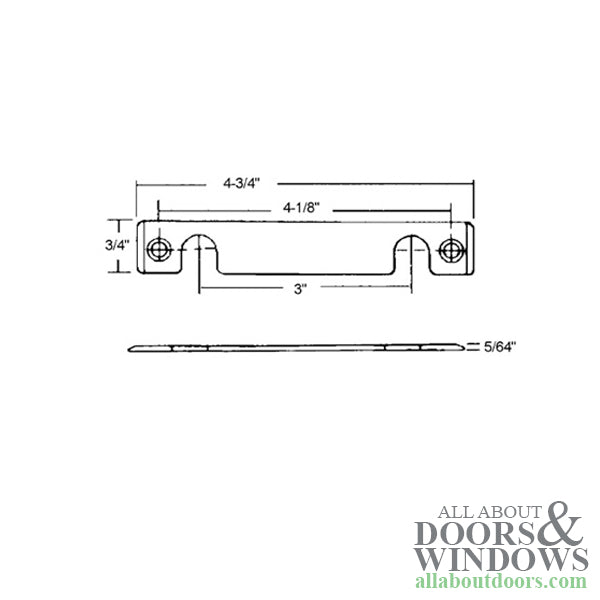 Truth Keeper / Strike Plate , 2 hole Flat, Truth  28024 - Choose Color - Truth Keeper / Strike Plate , 2 hole Flat, Truth  28024 - Choose Color