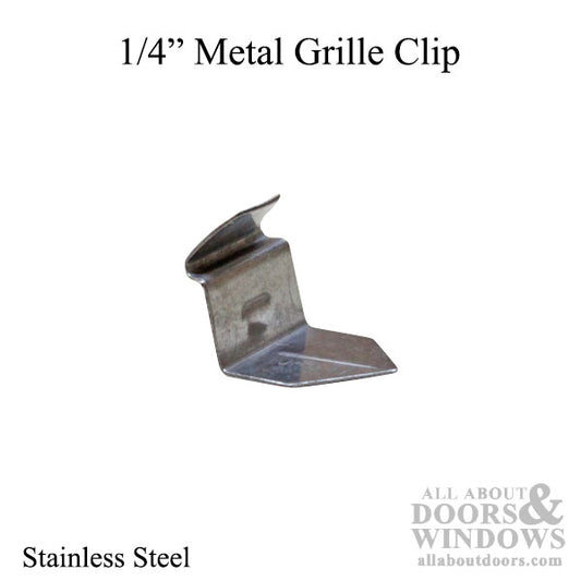 New Style Metal Grille Clip with Tab - Stainless Steel