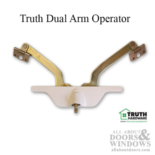 Amesbury Truth Dual Arm Awning Operator Front Mount White Window Operator