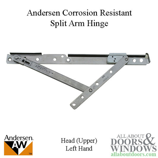 Andersen Corrosion Resistant Left-Hand Split-Arm Head Hinge