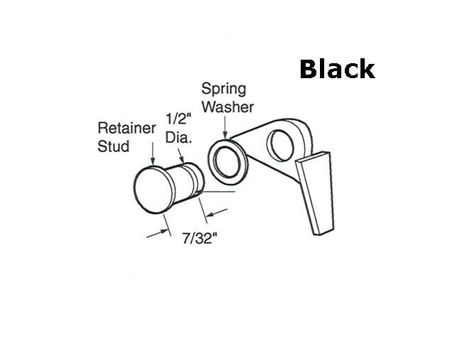 Latch - Vinyl and Aluminum Sash Hardware, Plastic - Black - Latch - Vinyl and Aluminum Sash Hardware, Plastic - Black