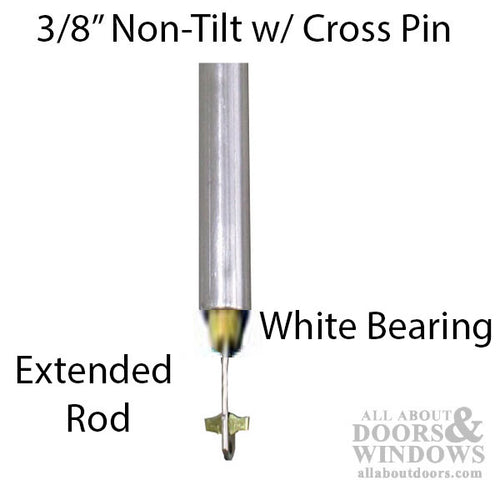 3/8” Non-Tilt Cross Pin Balance Rod, White Bearing Extended Rod - 3/8” Non-Tilt Cross Pin Balance Rod, White Bearing Extended Rod