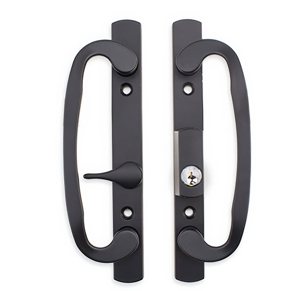 Legacy Glass Sliding Door Handle Set Keyed with Offset Thumbturn Schlage Keyway - Legacy Glass Sliding Door Handle Set Keyed with Offset Thumbturn Schlage Keyway