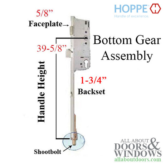 16mm Manual Gear, 45/92 Shootbolt, 1" D/B, 39.62” HH