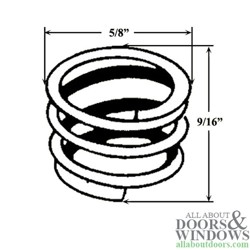 5/8 Inch Diameter Steel Spring for Sliding Screen Door - 5/8 Inch Diameter Steel Spring for Sliding Screen Door