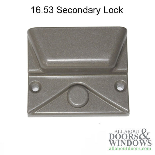 Truth Secondary Home Gard Sash Lock for Tie Bar Applications with Black Cam