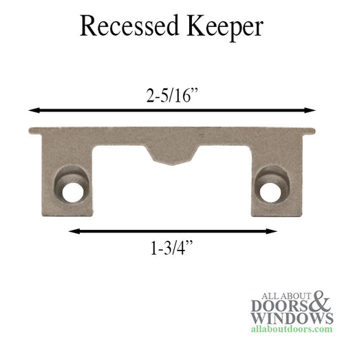 Recessed Keeper with Flange - Recessed Keeper with Flange
