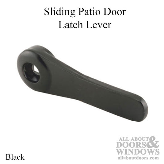 Sliding Patio Door Latch Lever, Diecast - Black