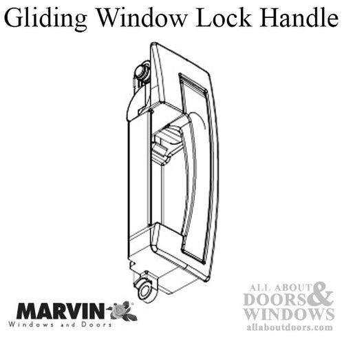 Marvin Gliding Window Lock Handle Assembly, Right  Active, OX - Marvin Gliding Window Lock Handle Assembly, Right  Active, OX