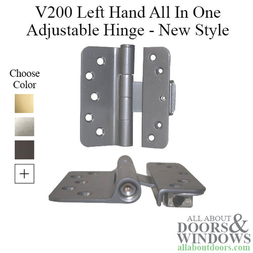 V200 Left Hand All-In-One Adjustable Hinge, New Style - Choose Your Color - V200 Left Hand All-In-One Adjustable Hinge, New Style - Choose Your Color