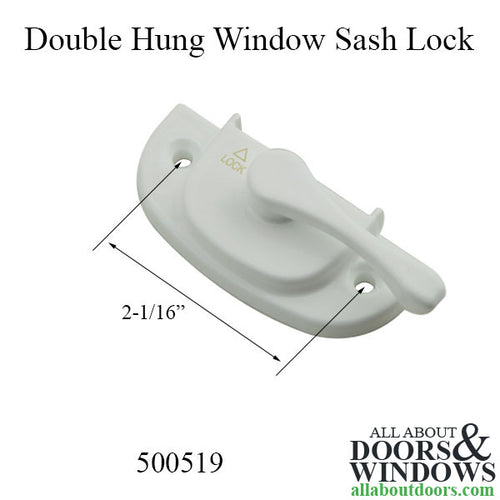 Double Hung Window Sash Lock,  2-1/16'' screw hole centers - Choose Color - Double Hung Window Sash Lock,  2-1/16'' screw hole centers - Choose Color