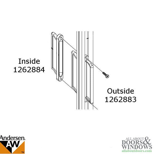 Retractable Insect Screen Interior Handle, For Andersen FGD made August 2003 - May 2007 - Retractable Insect Screen Interior Handle, For Andersen FGD made August 2003 - May 2007