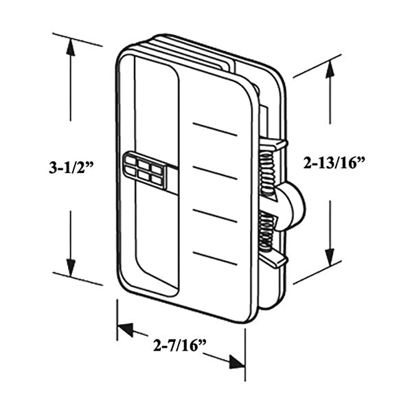 Non-Handed Plastic Latch & Pull Handle Set with Security Lock for Sliding Screen Door - Black - Non-Handed Plastic Latch & Pull Handle Set with Security Lock for Sliding Screen Door - Black