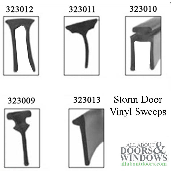 Larson Single Spline Door Sweep for Storm Door Expander - Black - Larson Single Spline Door Sweep for Storm Door Expander - Black