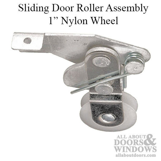 Roller Assembly with 1 Inch Nylon Wheel for Sliding Screen Door