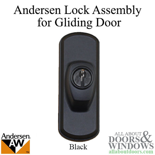 Andersen Frenchwood Gliding Doors - Lock Assembly - Albany - Exterior - Left - Black