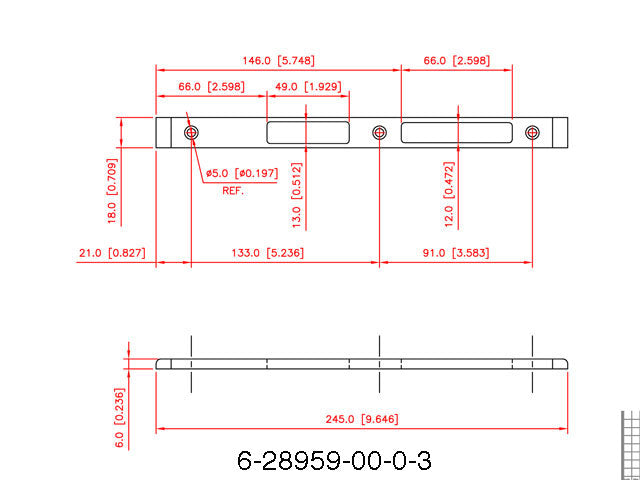 Non-Handed Strike Plate, Latch & Deadbolt, 1/4 inch Raised - Non-Handed Strike Plate, Latch & Deadbolt, 1/4 inch Raised