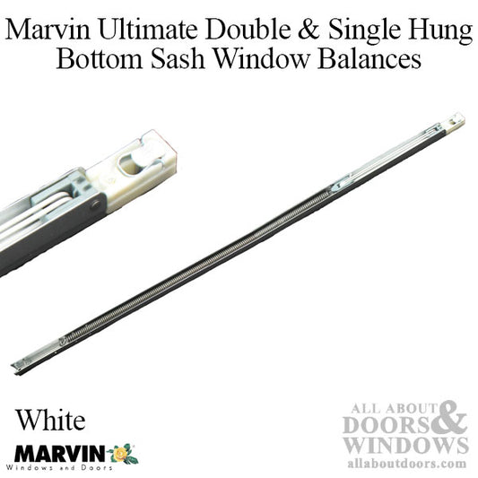 Marvin Ultimate Double and Single Hung Window Bottom Sash Balances, White - Choose Options