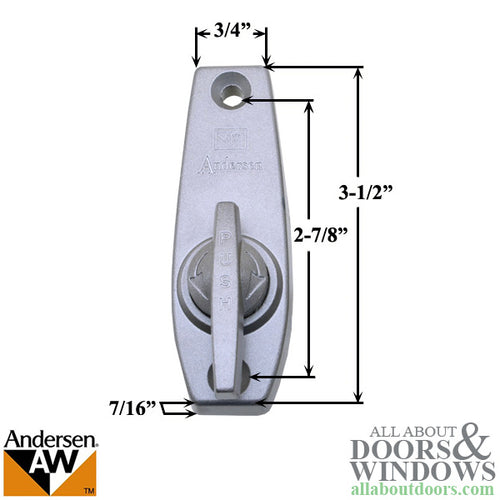 Andersen Anderesen Thumb Latch For Sliding Patio Doors Push and Turn Thumb Latch For 3 Panel Sliding Patio Doors - Andersen Anderesen Thumb Latch For Sliding Patio Doors Push and Turn Thumb Latch For 3 Panel Sliding Patio Doors