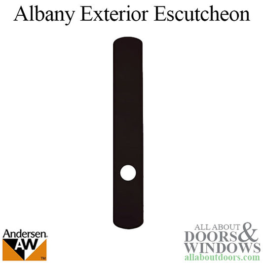 Escutcheon Plate, Albany Exterior Passive Door - Black