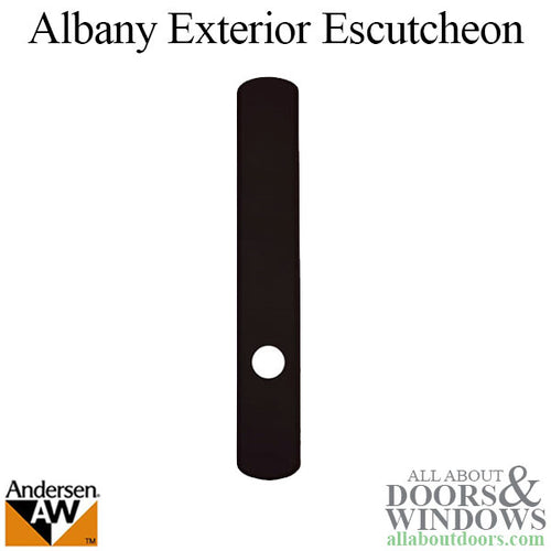 Escutcheon Plate, Albany Exterior Passive Door - Black - Escutcheon Plate, Albany Exterior Passive Door - Black