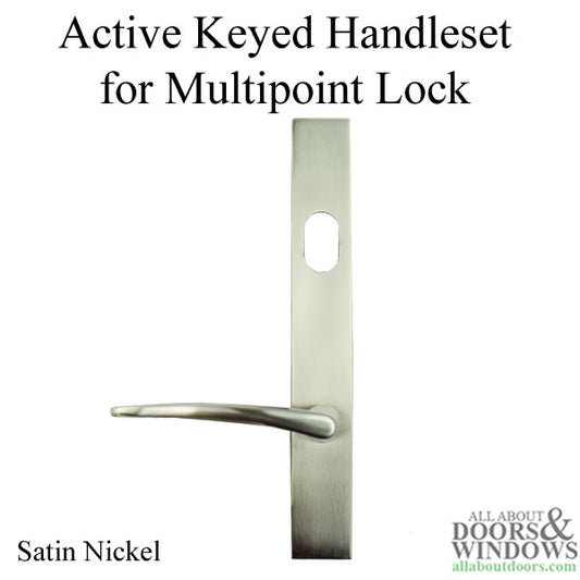 Multipoint Trim, 1-1/2" x 11", Keyed Active, Poseidon Lever, Left Hand, Satin Nickel