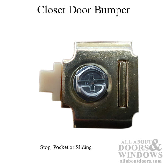 Sliding Closet Pocket Door Bumper Fits 1 Inch Track