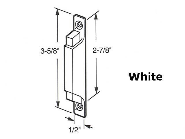 Latch and Pull - Vinyl and Aluminum Sash Hardware, Plastic - White - Latch and Pull - Vinyl and Aluminum Sash Hardware, Plastic - White