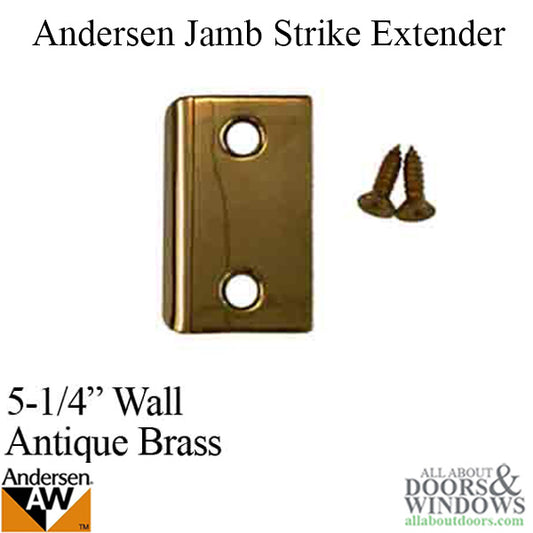 Andersen Jamb Strike Extender, 1-3/32" - Antique Brass