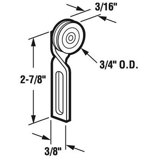 Top Hung Roller Assembly with 3/4 Inch Steel Wheel for Sliding Screen Door - Top Hung Roller Assembly with 3/4 Inch Steel Wheel for Sliding Screen Door