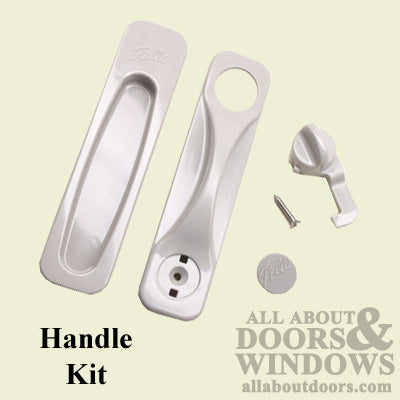 Sliding Door Flat Screen Handle and Strike Kit, Plastic - Champagne - Sliding Door Flat Screen Handle and Strike Kit, Plastic - Champagne