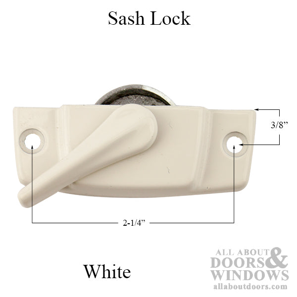 Columbia C2000 / C3000 Sash Lock 2-1/4 Screw Holes - White - Columbia C2000 / C3000 Sash Lock 2-1/4 Screw Holes - White