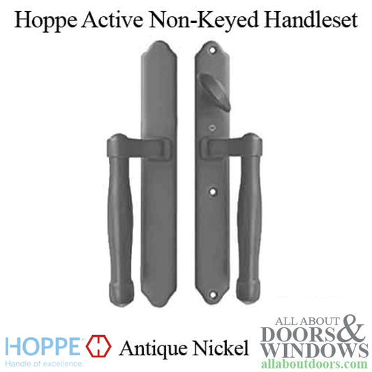 HOPPE HLS 9000 Sliding Door Handle Set Active Non-Keyed Outside Antique Nickel