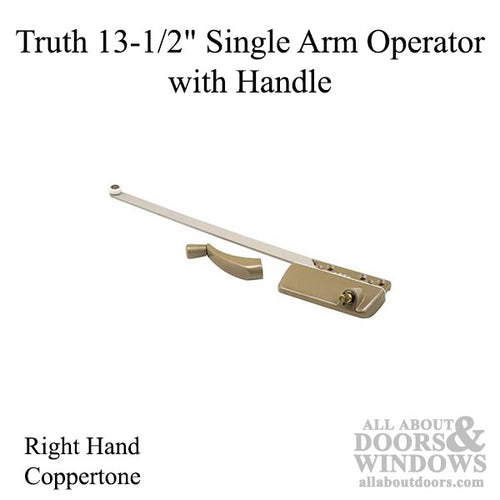 Single Arm Operator.(Surface Mt.) 13-1/2î-Left-Coppertone - Single Arm Operator.(Surface Mt.) 13-1/2î-Left-Coppertone