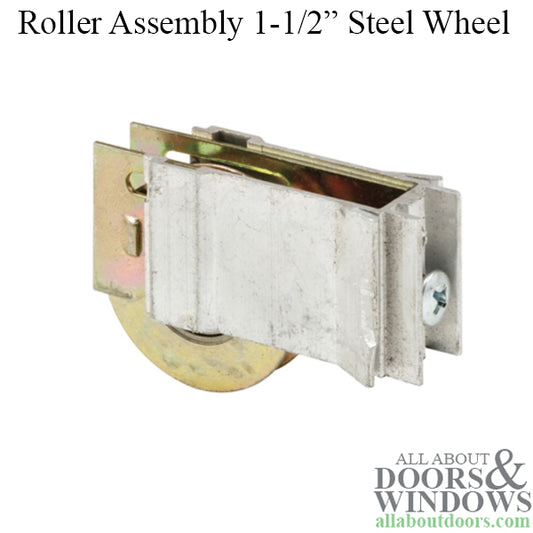 Sliding Door Roller Single Wheel Door Roller 1.5 Inch Steel Wheel Steel Housing