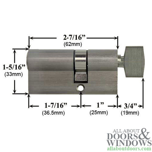 Pella 6000 Series Replacement Key Cylinder Schlage Keyway - Pella 6000 Series Replacement Key Cylinder Schlage Keyway