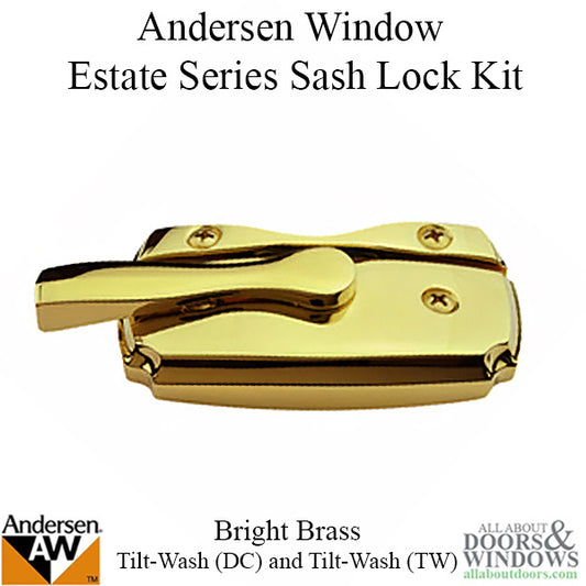 Andersen Tilt-Wash (DC) and Tilt-Wash (TW) Windows - Estate Series Sash Lock,  Choose Finish