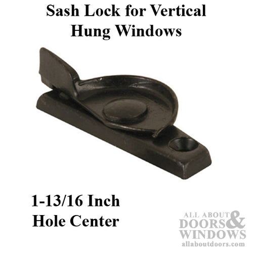 Sash Lock - Vinyl and Aluminum Sash Hardware, Diecast - Black - Sash Lock - Vinyl and Aluminum Sash Hardware, Diecast - Black